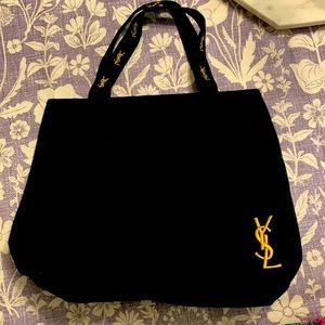 Saint Laurent YSL GWP Small Black Cotton Tote